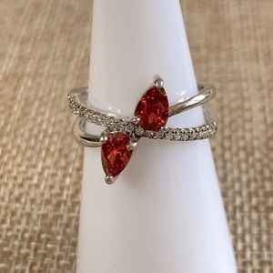 Fragrant Jewels Scandalous Red Cubic Zirconia Candle Ring Size 5 1/2”